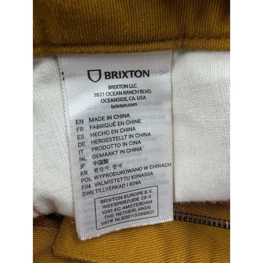 Brixton Shorts Mens Carpenter Utility Stretch 33 Golden Brown Relaxed Workwear - Picture 12 of 16